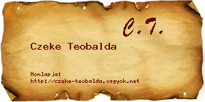 Czeke Teobalda névjegykártya
